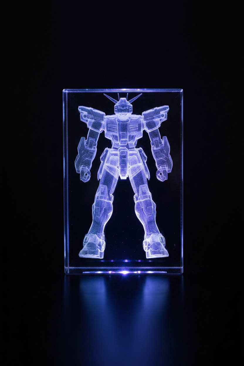 3D Crystal Mecha Upright Product Shot